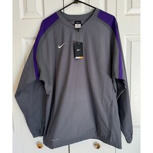 Nike Pullover Jacket Gray Purple Storm-FIT Quarter Zip Windbreaker Men's Size S